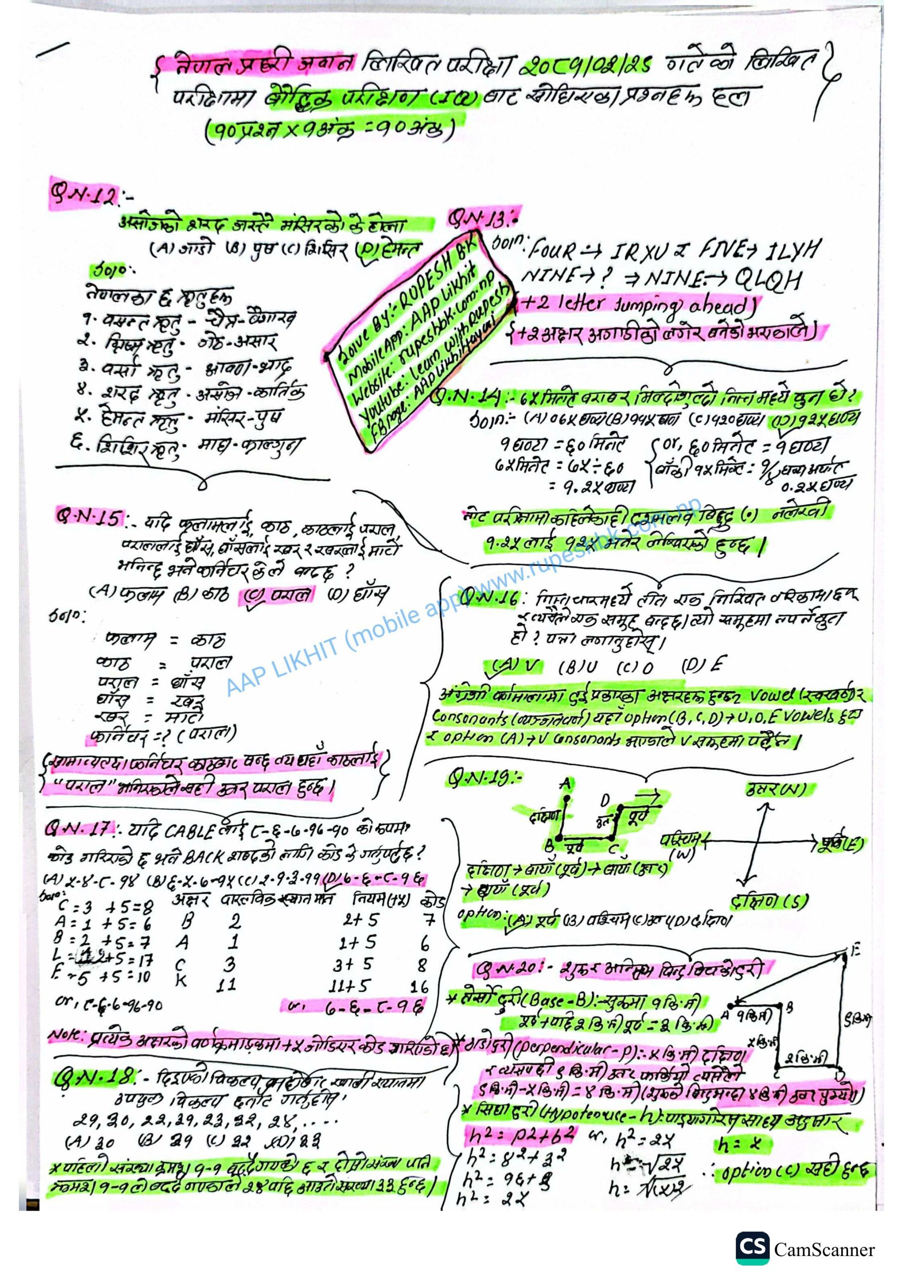 Nepal Police jawan exam paper solution